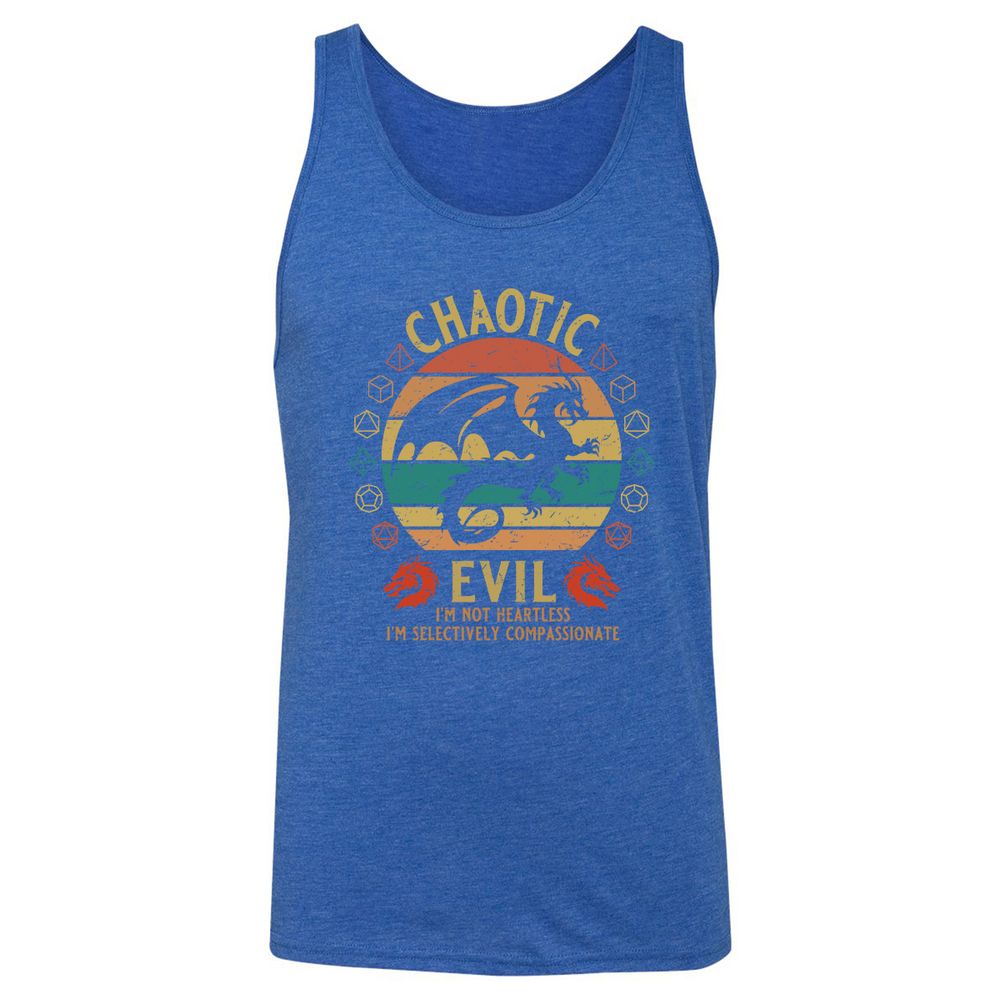 Chaotic Evil Unisex Jersey Tank - True Royal Triblend - 12