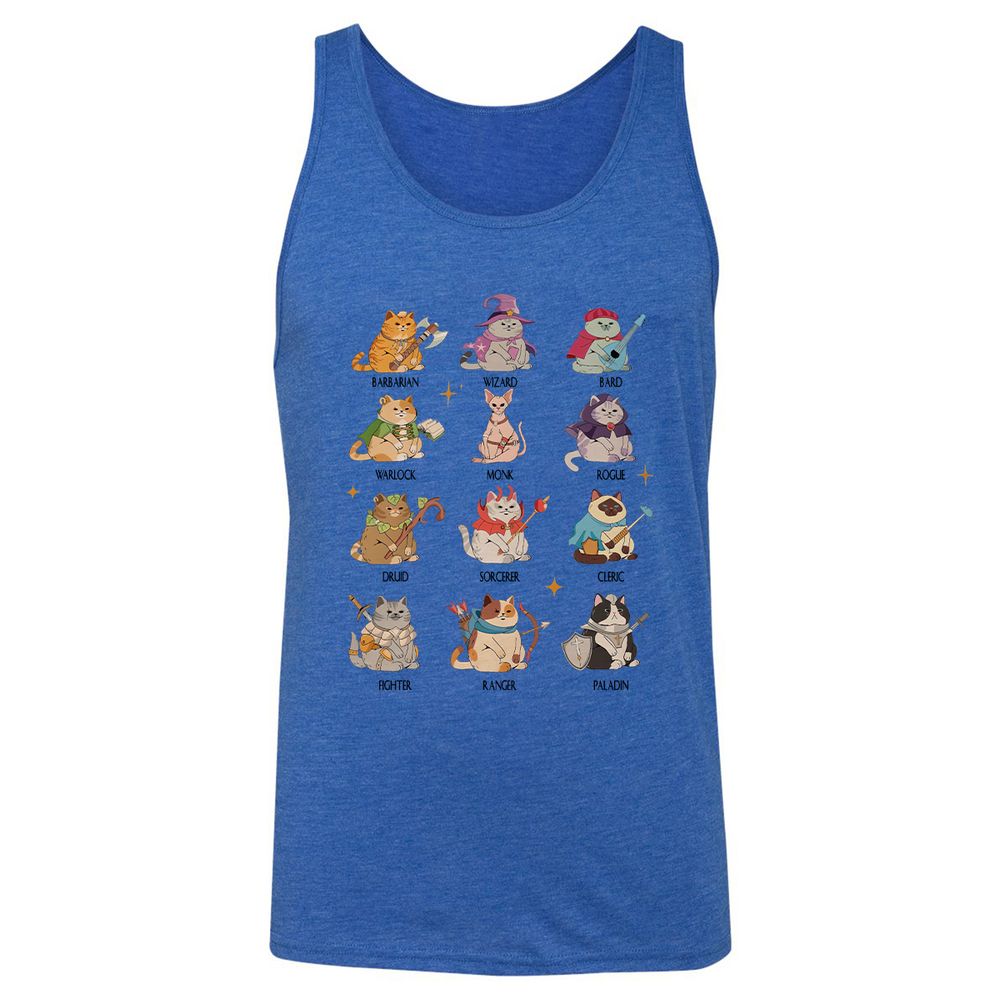 Dungeons And Cats Unisex Jersey Tank - True Royal Triblend - 12