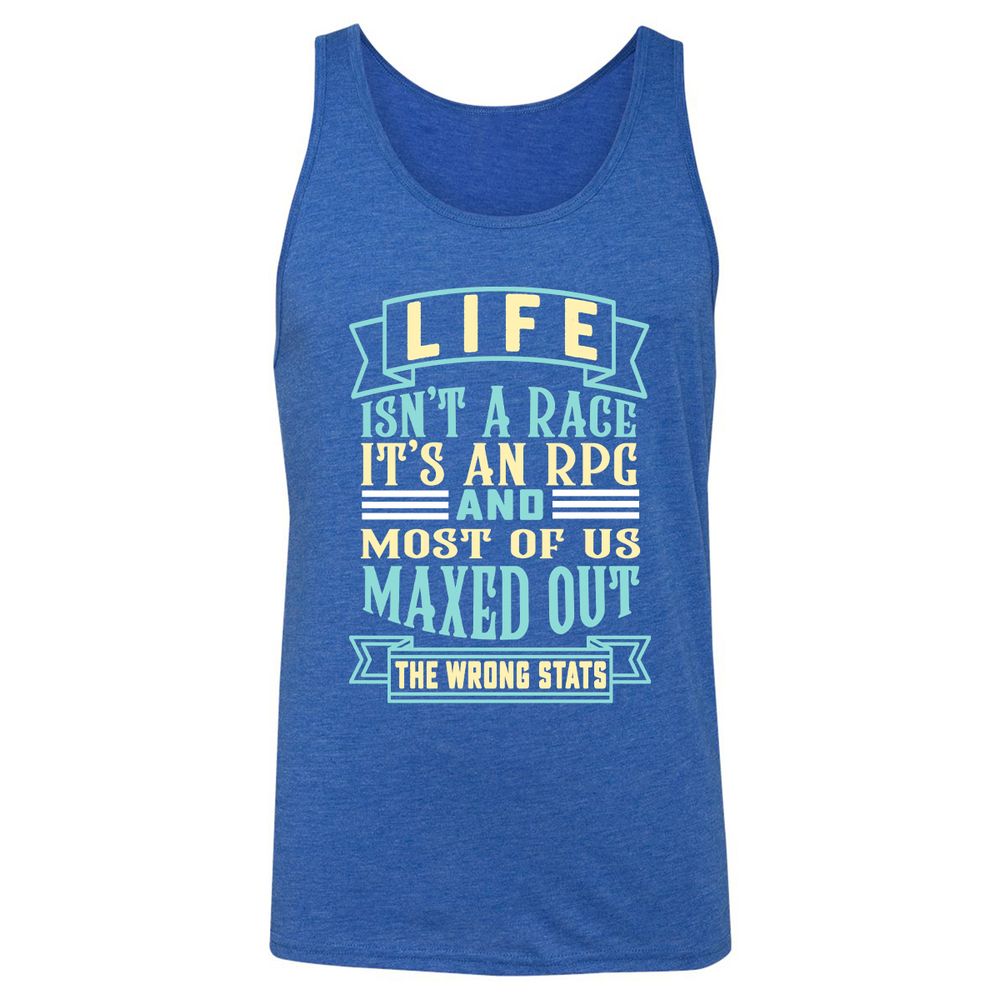 Life Is A RPG Unisex Jersey Tank - True Royal Triblend - 12