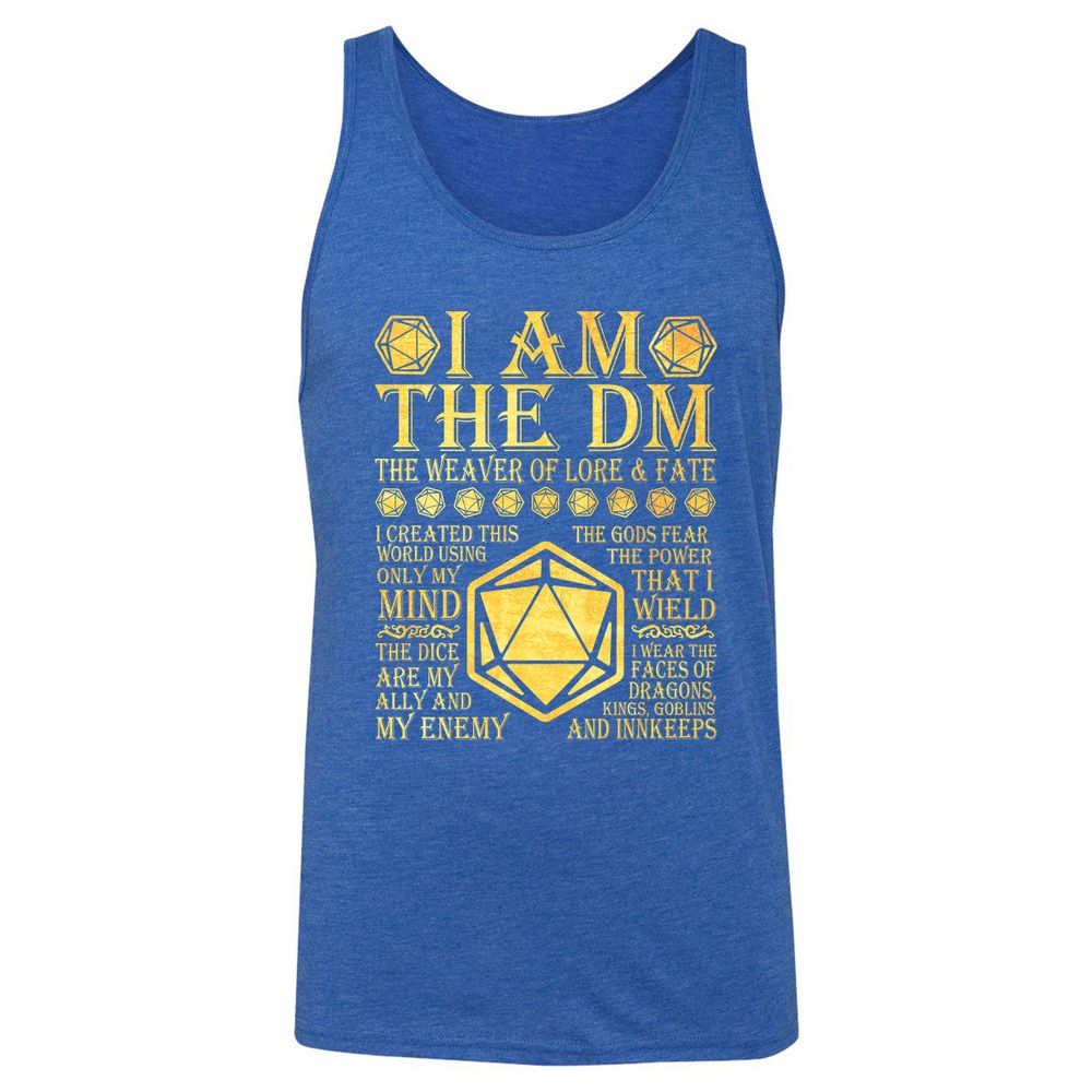 I Am The DM Unisex Jersey Tank - True Royal Triblend - 12