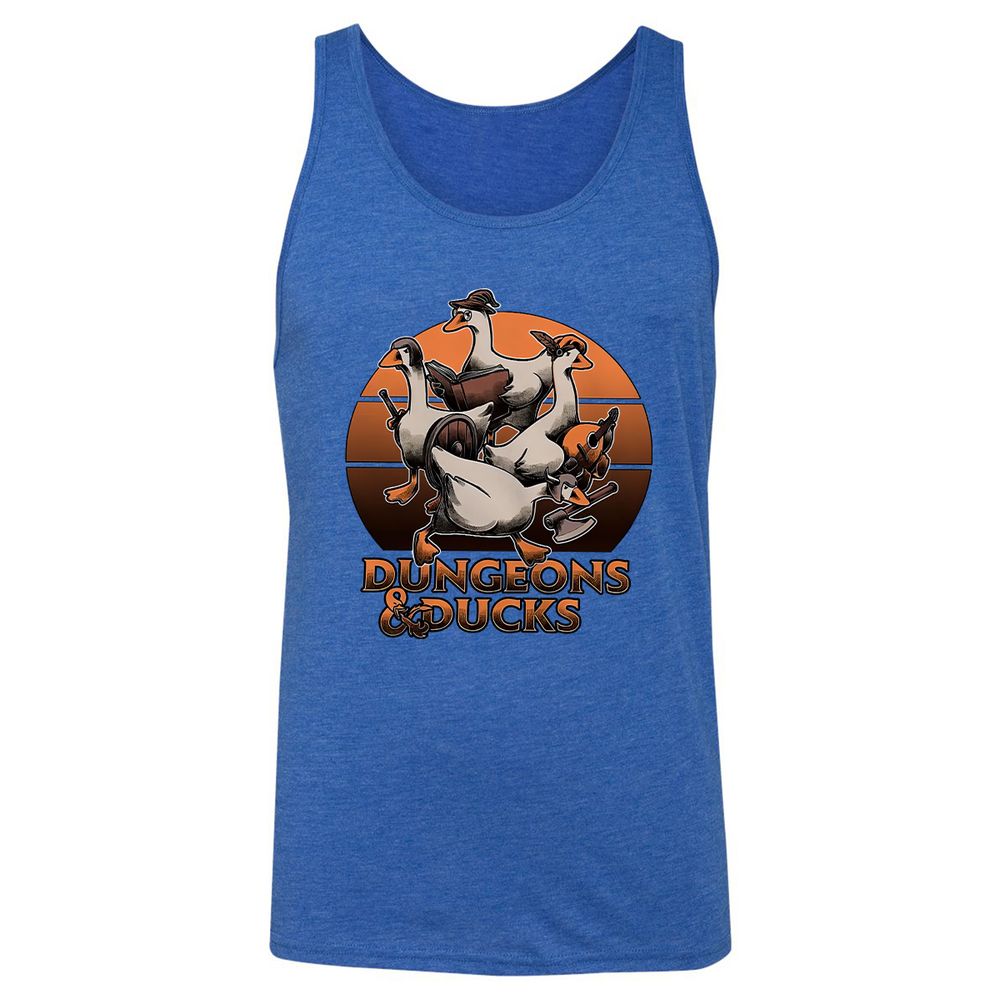 Dungeons And Ducks Unisex Jersey Tank - True Royal Triblend - 12