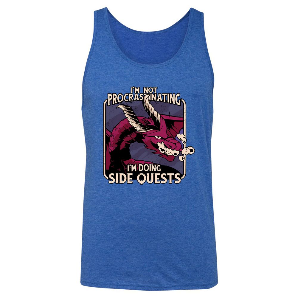 Doing Side Quests Unisex Jersey Tank - True Royal Triblend - 12