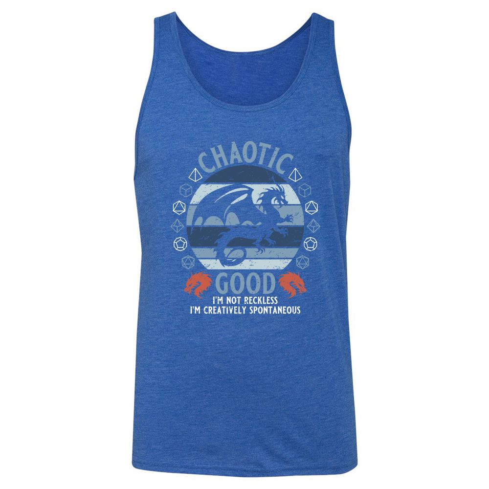 Chaotic Good 2 Unisex Jersey Tank - True Royal Triblend - 12