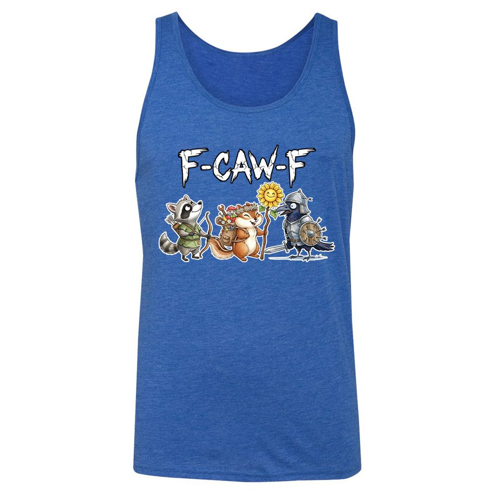F-CAW-F Adventuring party Unisex Jersey Tank - True Royal Triblend - 12