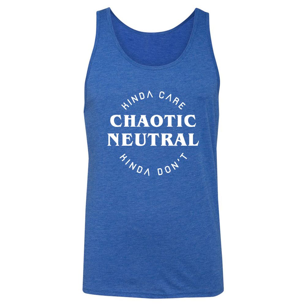 Chaotic Neutral Unisex Jersey Tank - True Royal Triblend - 12