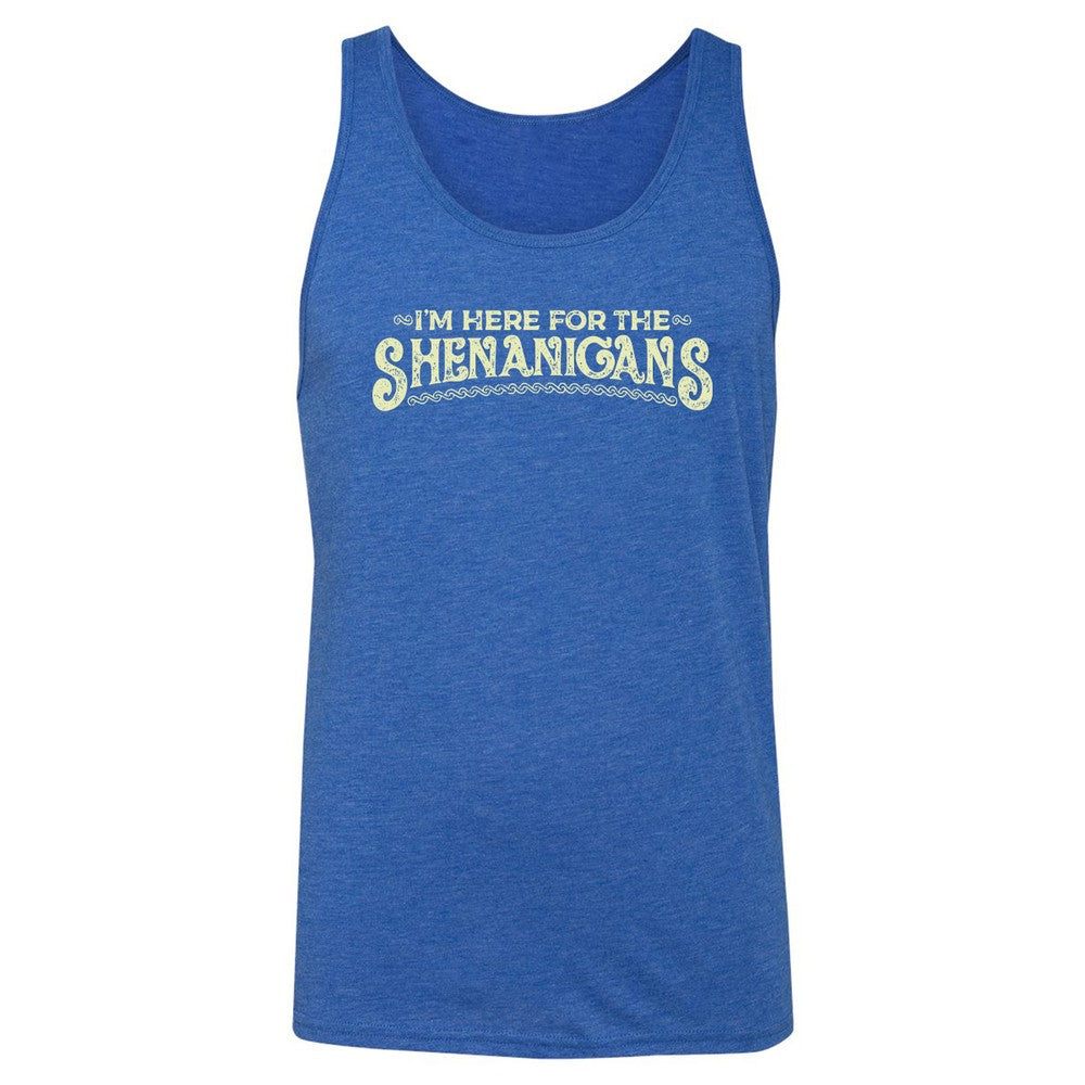 Here For The Shenanigans Unisex Jersey Tank - True Royal Triblend - 12