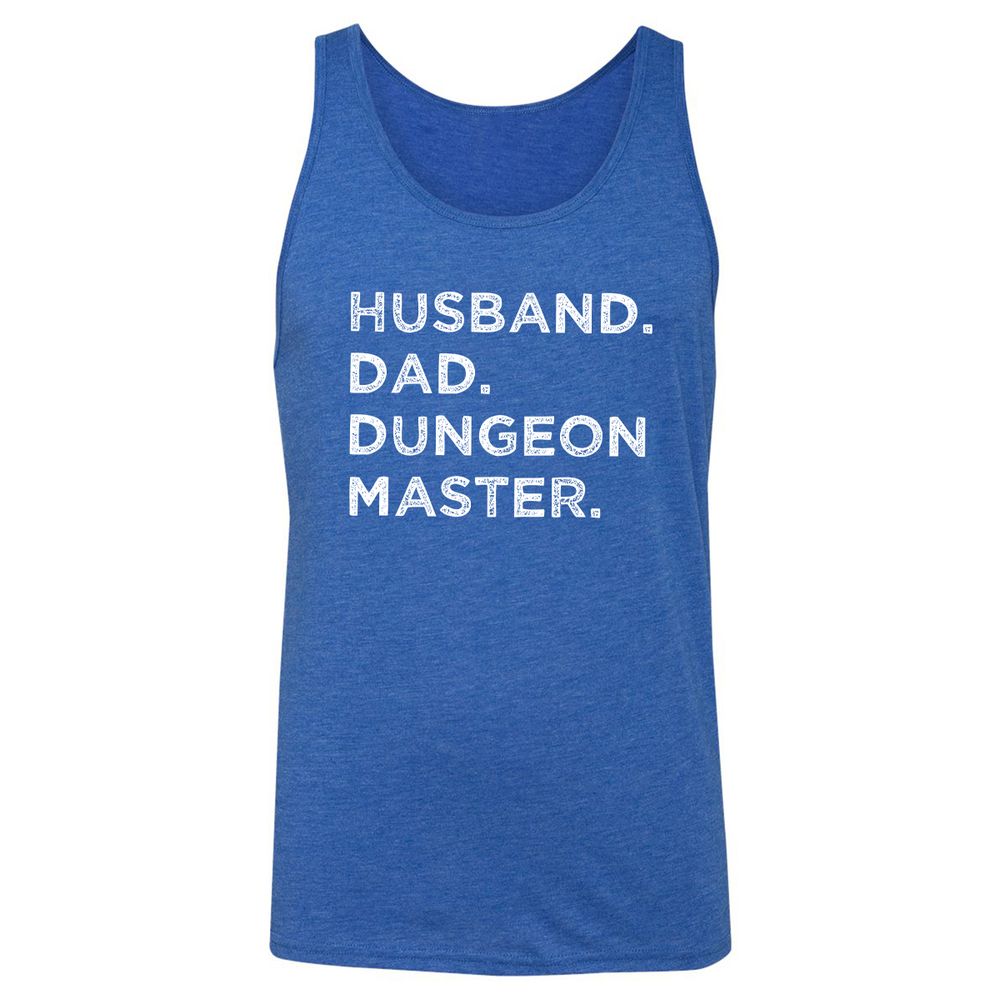 Husband Dad Dungeon Master Unisex Jersey Tank - True Royal Triblend - 12