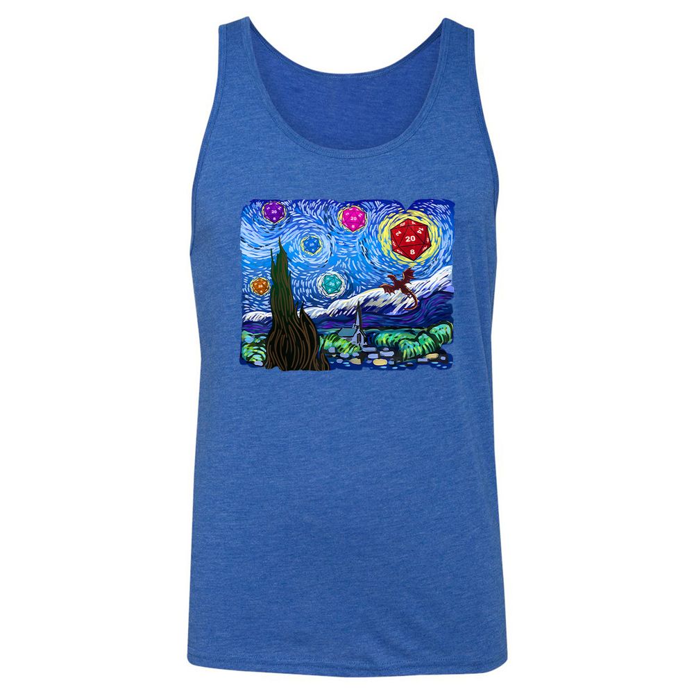 Dragon Starry Night Unisex Jersey Tank - True Royal Triblend - 12