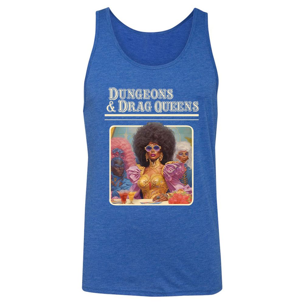 Dungeons & Drag Queens Unisex Jersey Tank - True Royal Triblend - 12