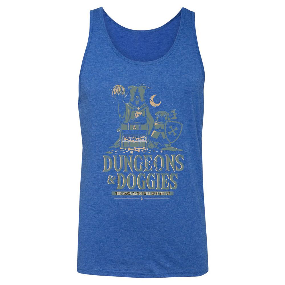 Dungeons & Doggies Unisex Jersey Tank - True Royal Triblend - 12
