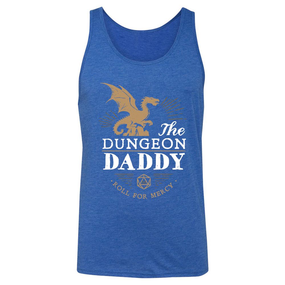 Dungeon Daddy Roll For Mercy Unisex Jersey Tank - True Royal Triblend - 12