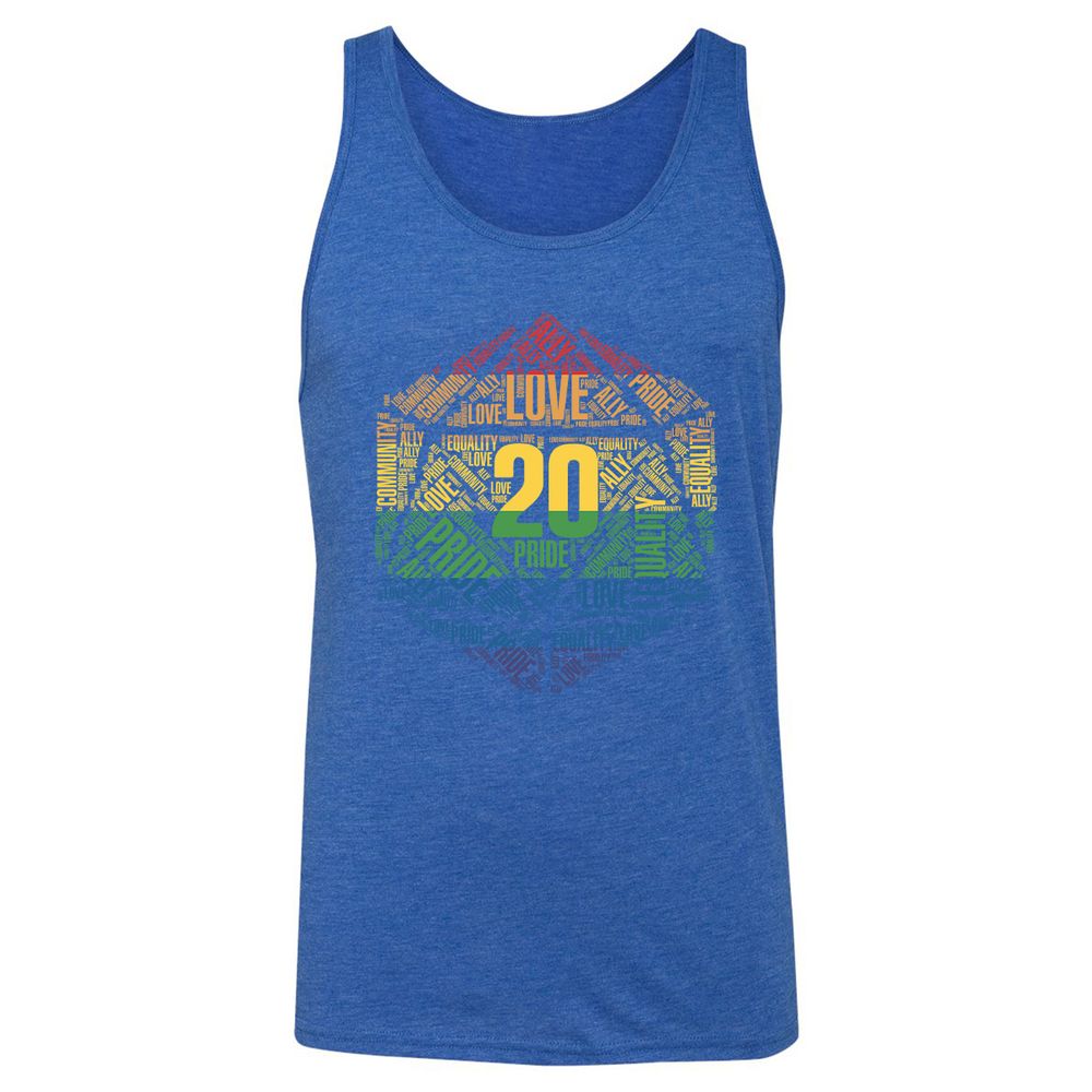 D20 Pride Unisex Jersey Tank - True Royal Triblend - 12