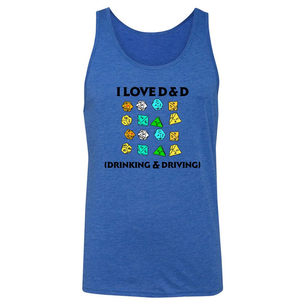Drinking & Driving Unisex Jersey Tank - True Royal Triblend - 12