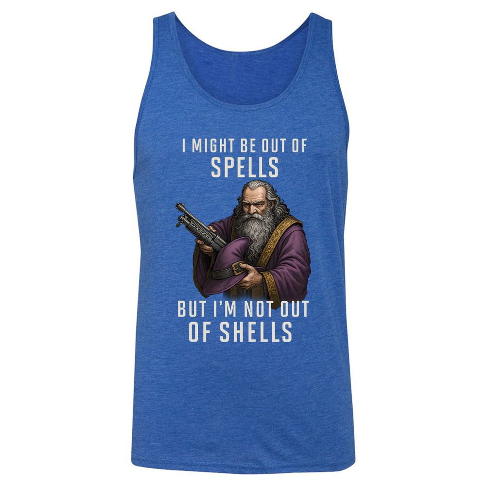 Not Out Of Shells Unisex Jersey Tank - True Royal Triblend - 12