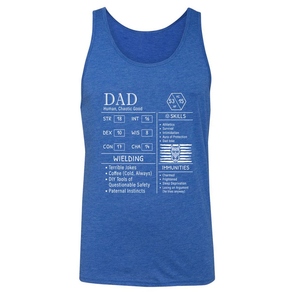 Dad Stats New - True Royal Triblend - 12