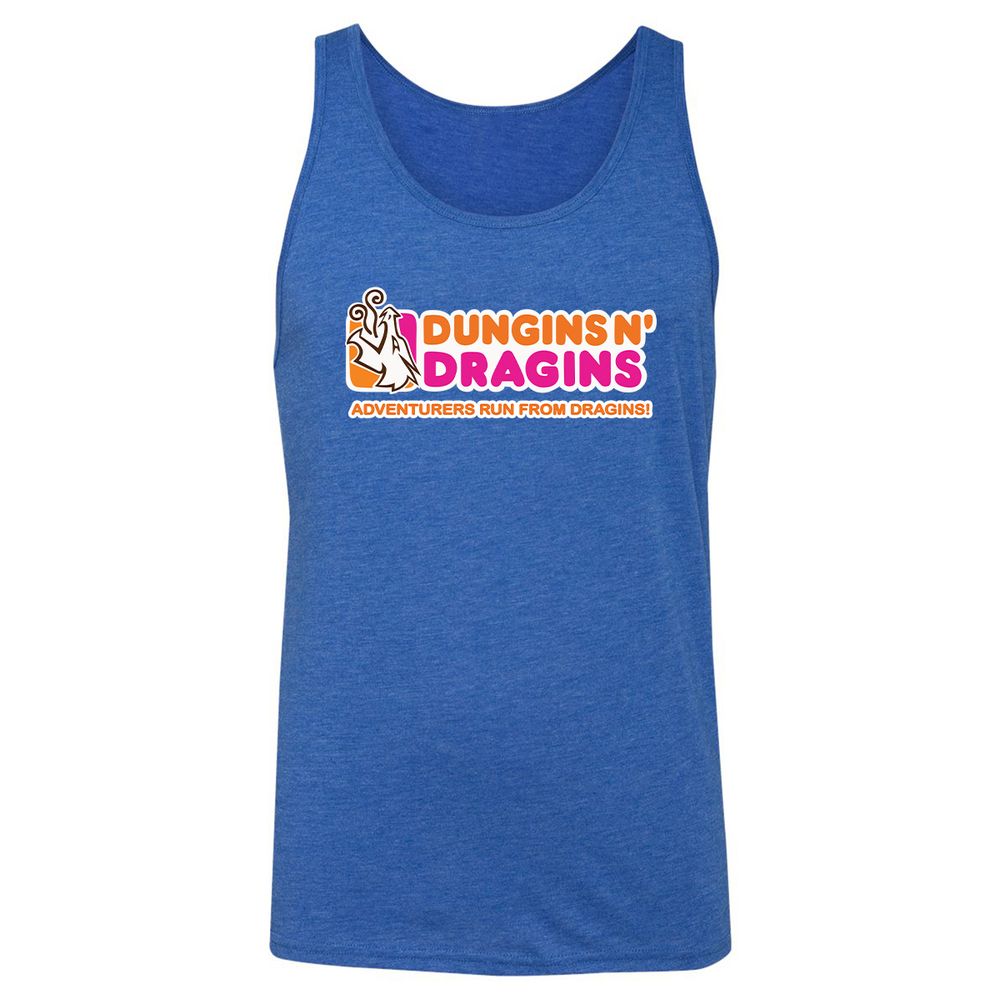 Dungins & Dragins Unisex Jersey Tank - True Royal Triblend - 12