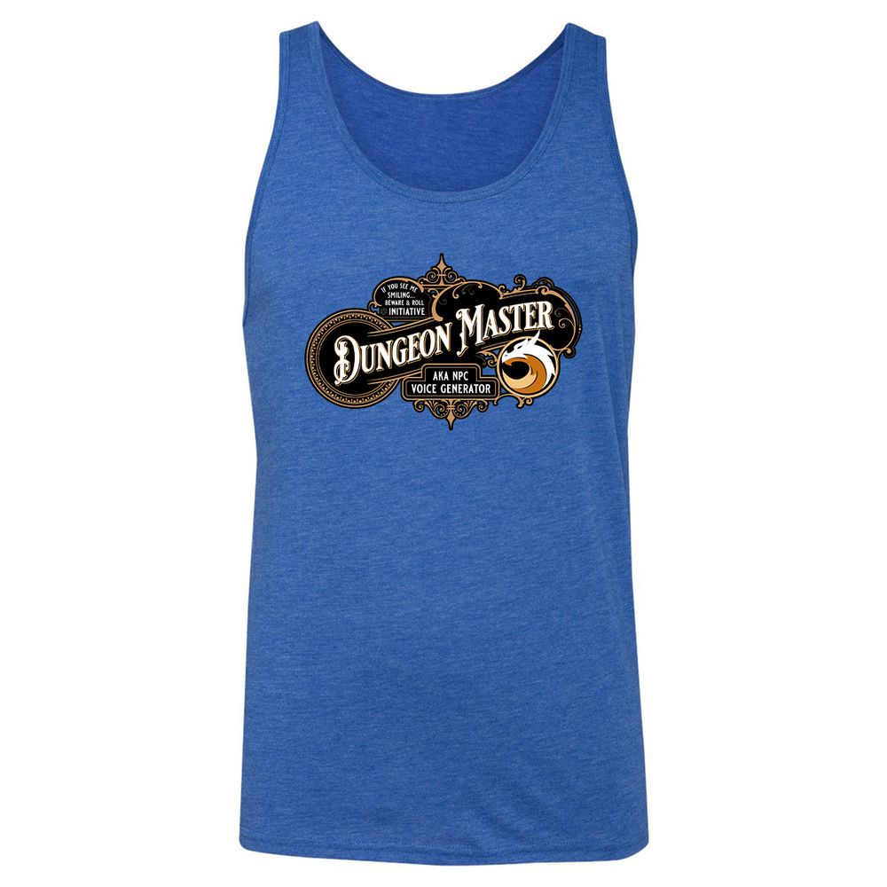 Dungeon Master Unisex Jersey Tank - True Royal Triblend - 12