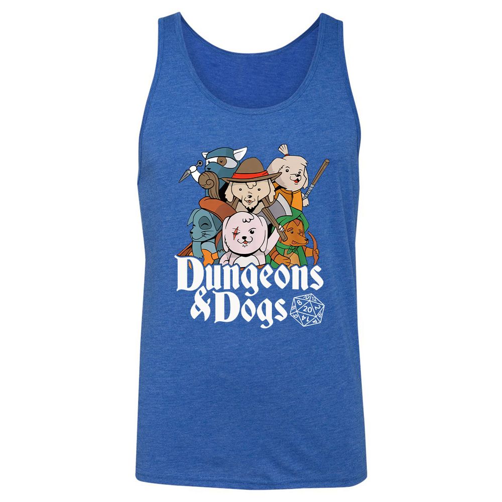 Dungeons & Dogs Unisex Jersey Tank - True Royal Triblend - 12