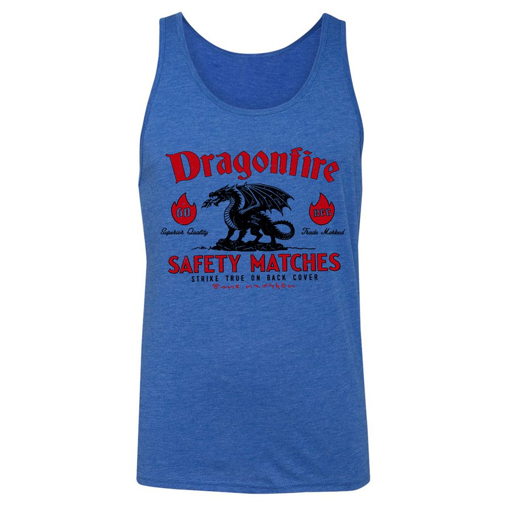 Dragonfire Unisex Jersey Tank - True Royal Triblend - 12