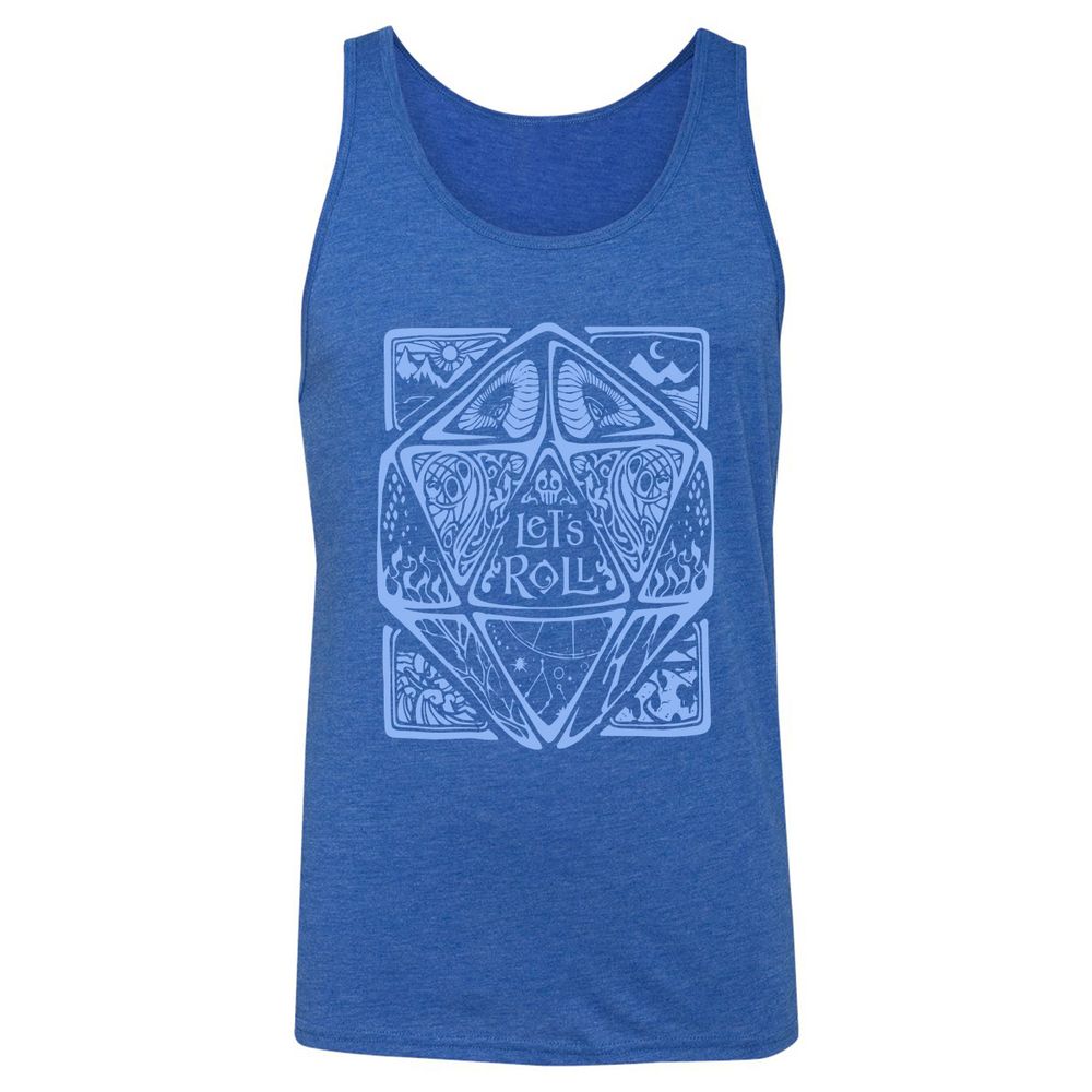 Let's Roll Unisex Jersey Tank - True Royal Triblend - 12