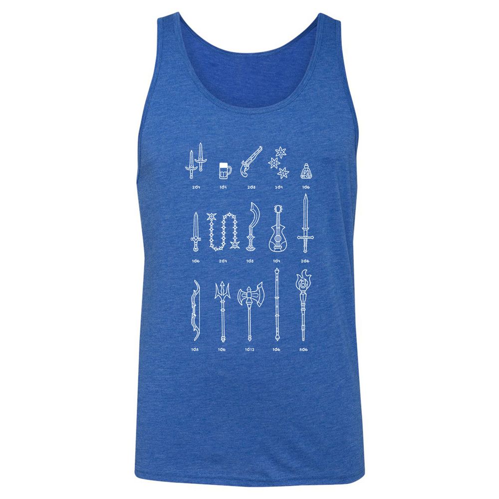 Damage Dealer RPG Unisex Jersey Tank - True Royal Triblend - 12