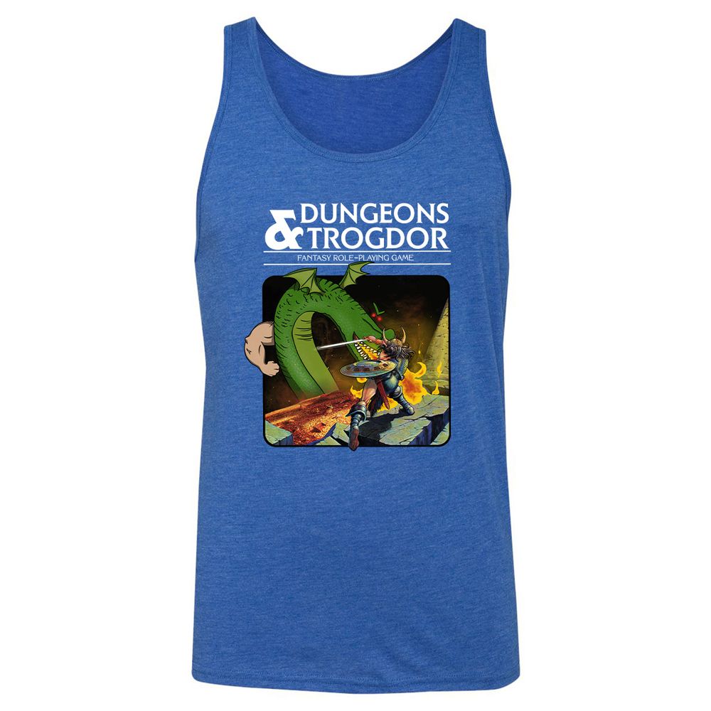 Trogdor Unisex Jersey Tank - True Royal Triblend - 12