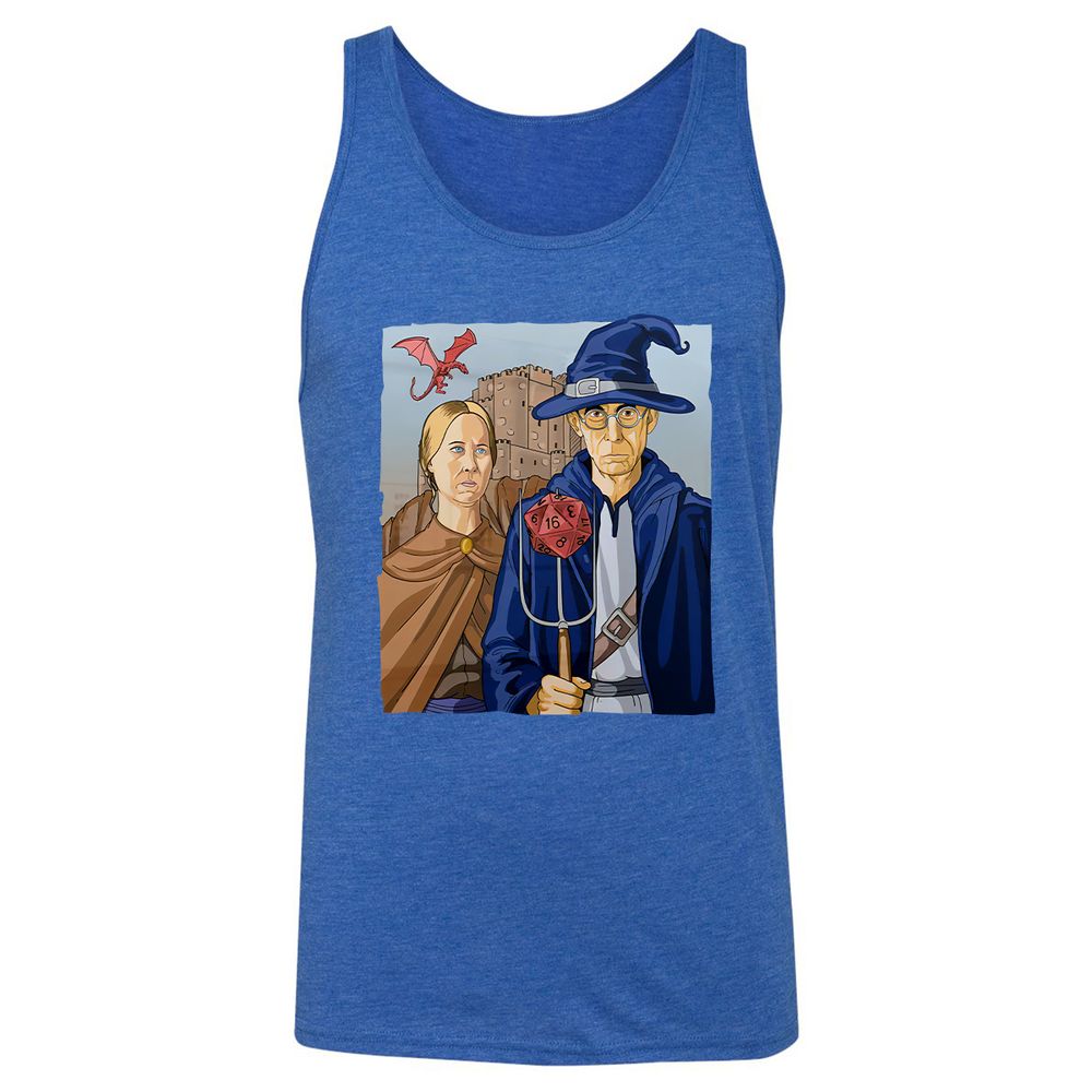 DnD Gothic Unisex Jersey Tank - True Royal Triblend - 12