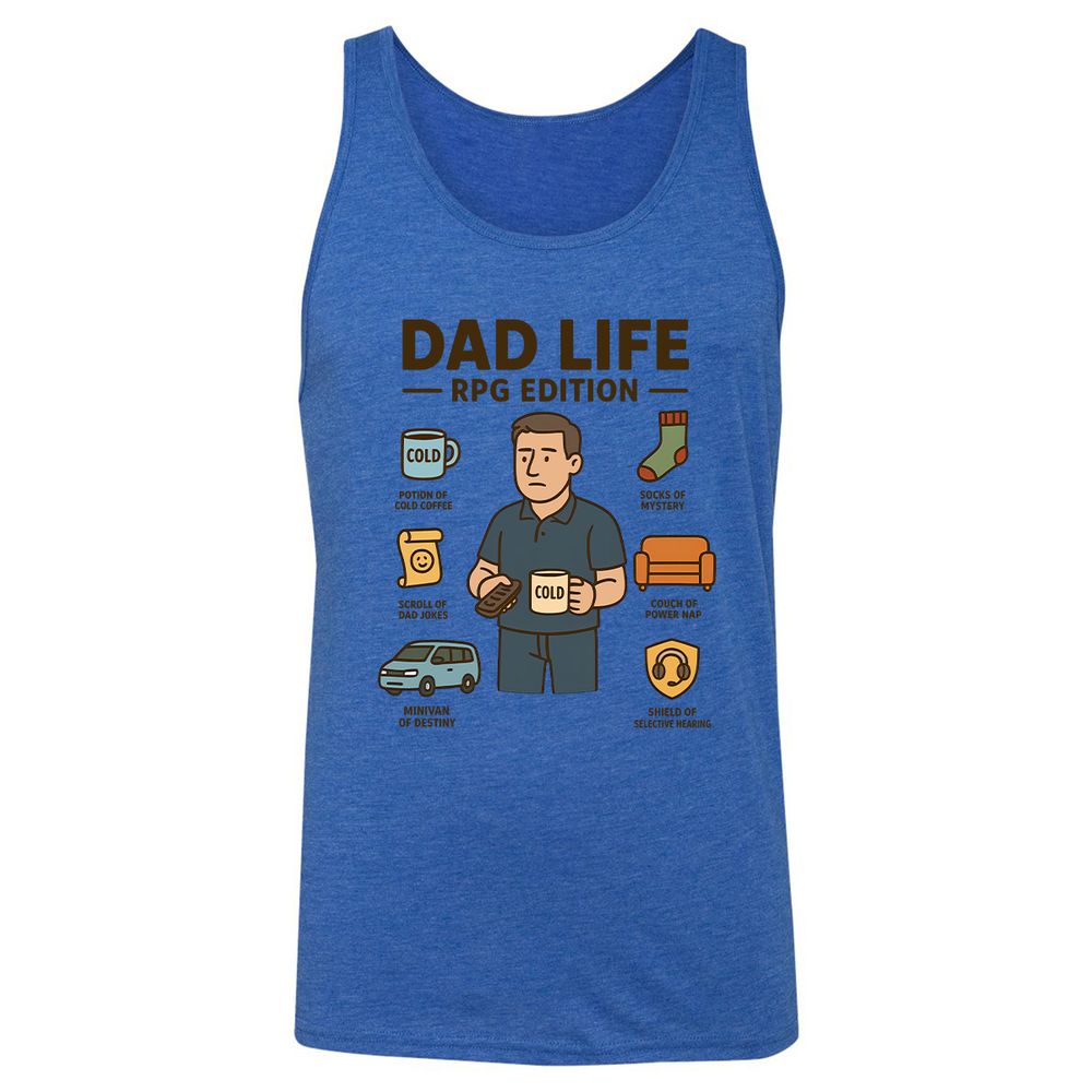 Dad Life RPG Edition Unisex Jersey Tank - True Royal Triblend - 12