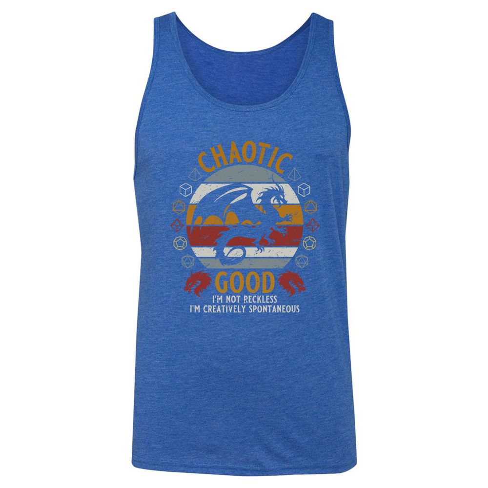 Chaotic Good Unisex Jersey Tank - True Royal Triblend - 12