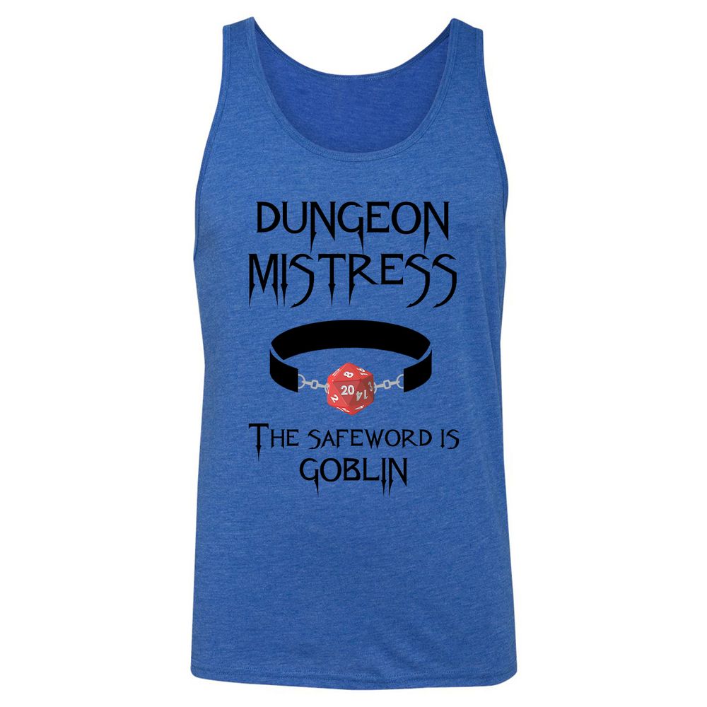 Dungeon Mistress Unisex Jersey Tank - True Royal Triblend - 12