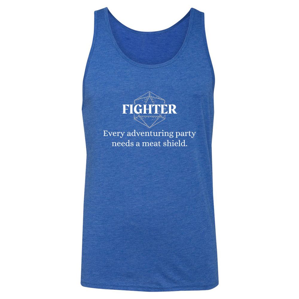 Fighter – Every Party Needs A Meat Shield Unisex Jersey Tank - True Royal Triblend - 12