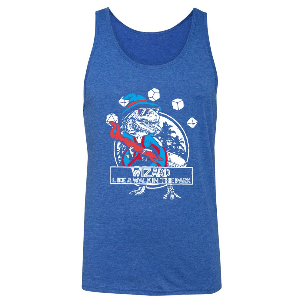 Wizard Like The Walk In The Park Unisex Jersey Tank - True Royal Triblend - 12
