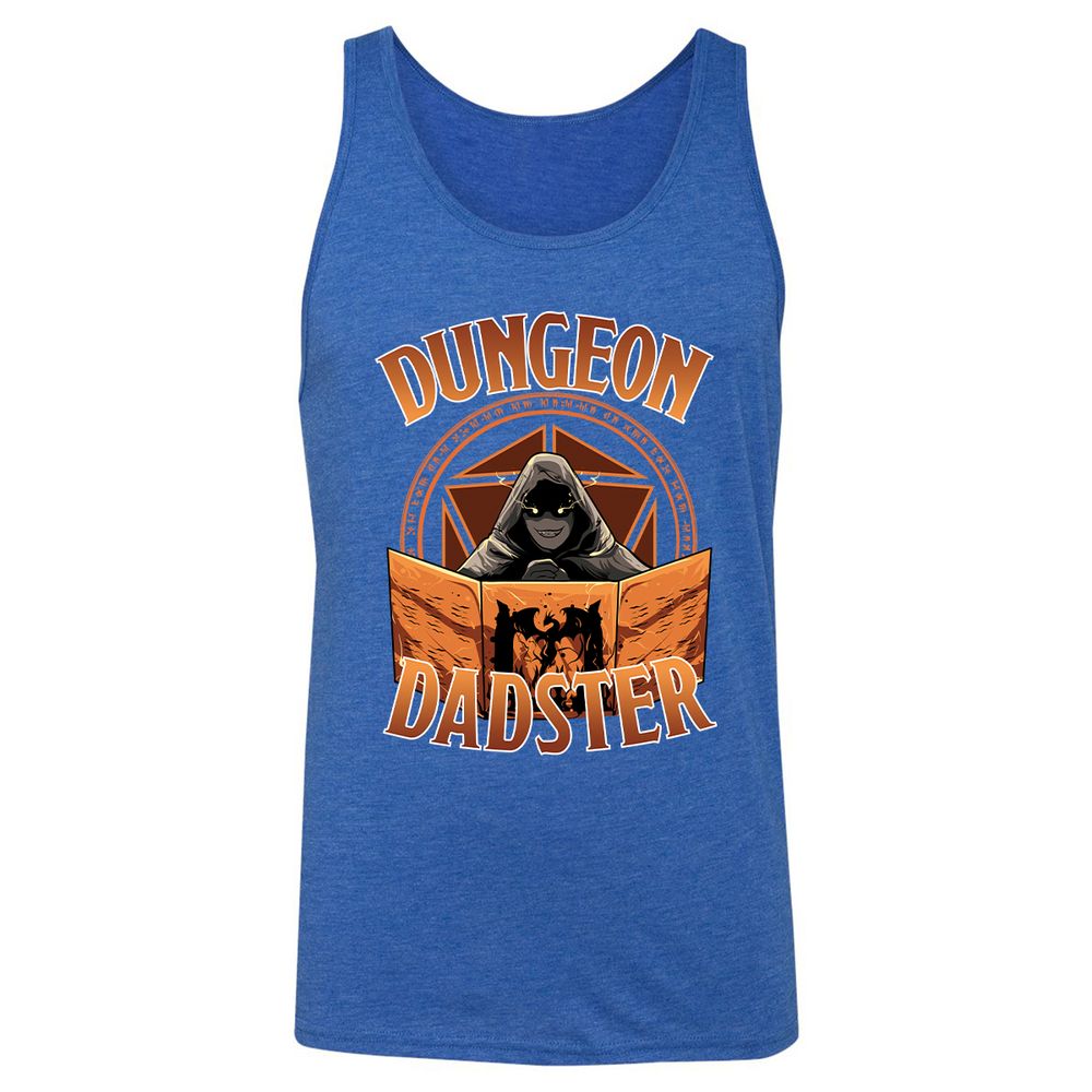 Dungeon Dadster Unisex Jersey Tank - True Royal Triblend - 12