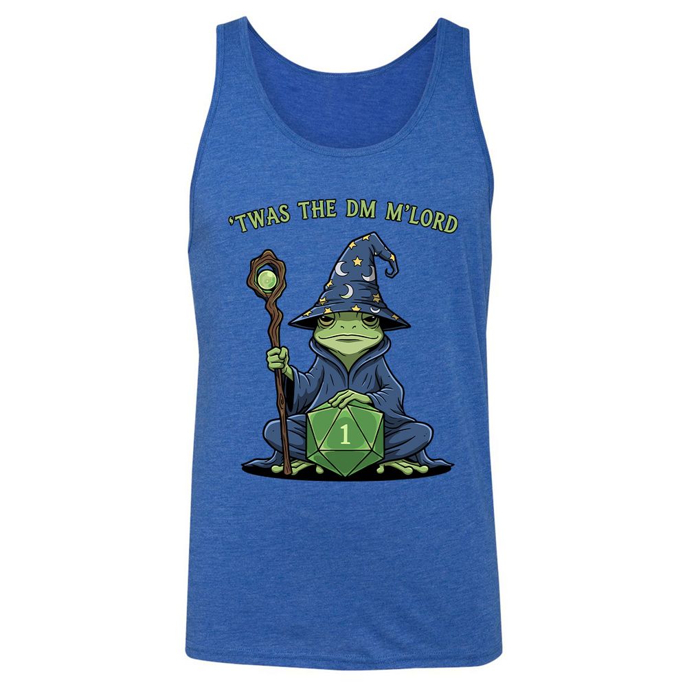 Twas the DM M’lord Unisex Jersey Tank - True Royal Triblend - 12