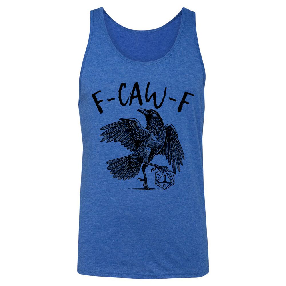 Unisex Jersey Tank - White - True Royal Triblend - 12