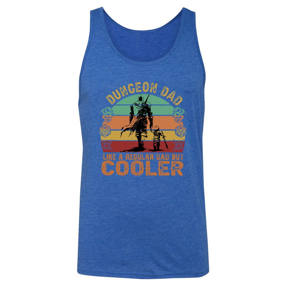 Dungeon Dad Like A Regular Dad Unisex Jersey Tank - True Royal Triblend - 12
