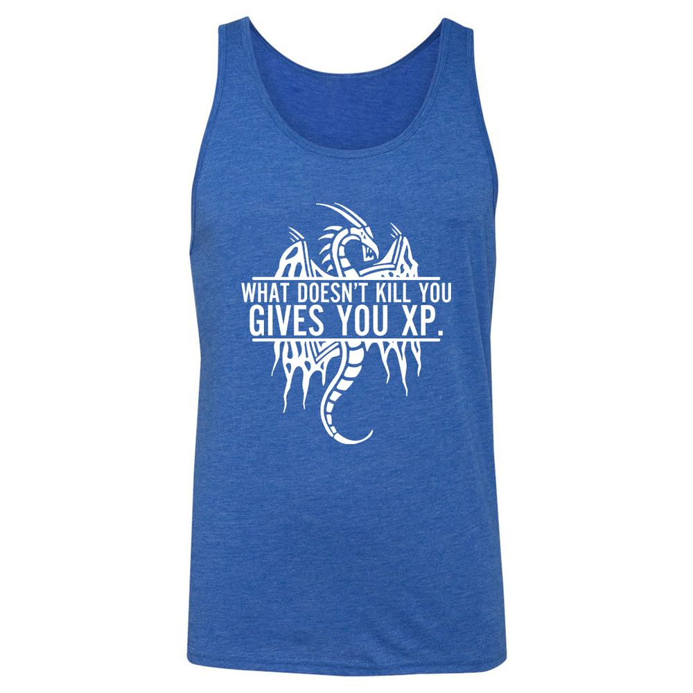 What Doesn't Kill You Unisex Jersey Tank - True Royal Triblend - 12