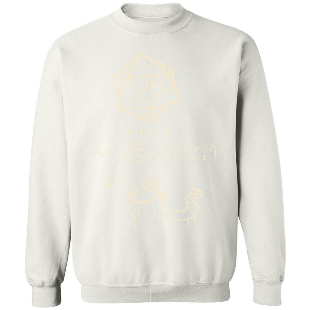 Science Of20 Sided Dice Classic Unisex Sweatshirt - White - 12