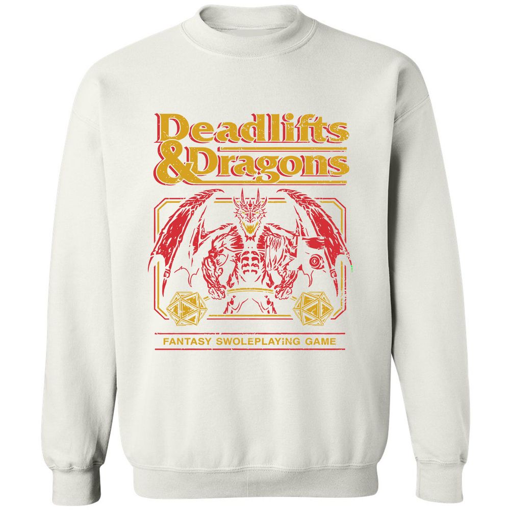 Deadlifts & Dragons - White - 12