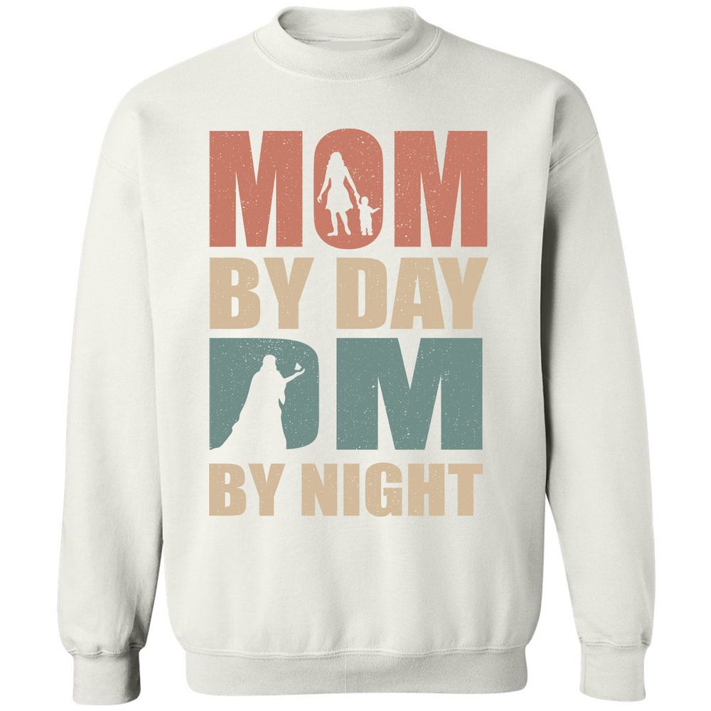 Mom By Day DM By Night Classic Unisex Sweatshirt - White - 12