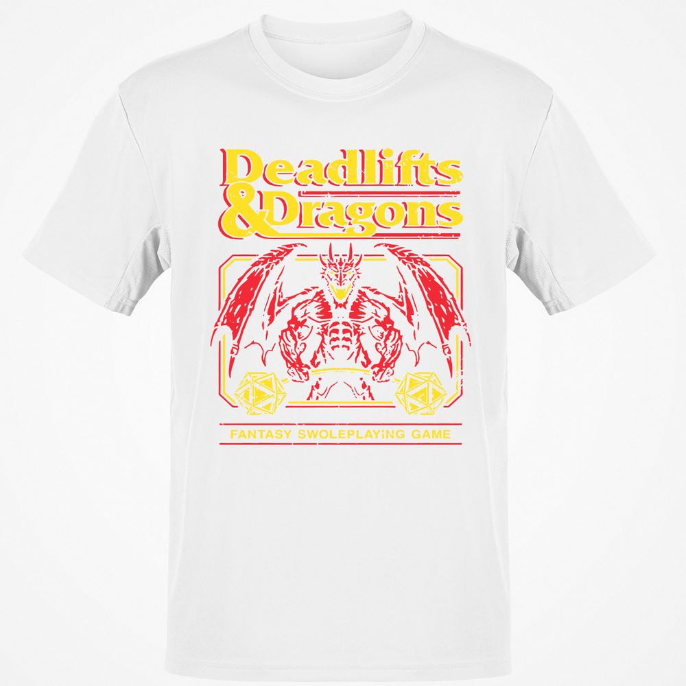 Deadlifts And Dragons Classic Unisex T-Shirt - White - 12