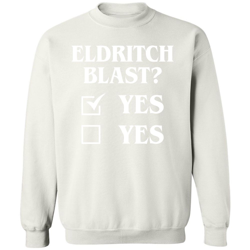 Eldritch Blast Yes Classic Unisex Sweatshirt - White - 12