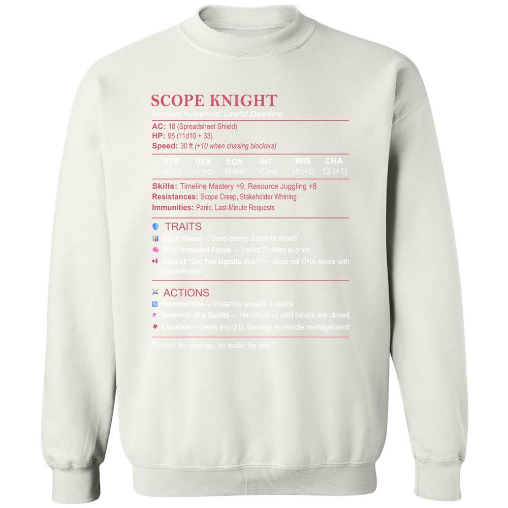 PM Stats Classic Unisex Sweatshirt - White - 12