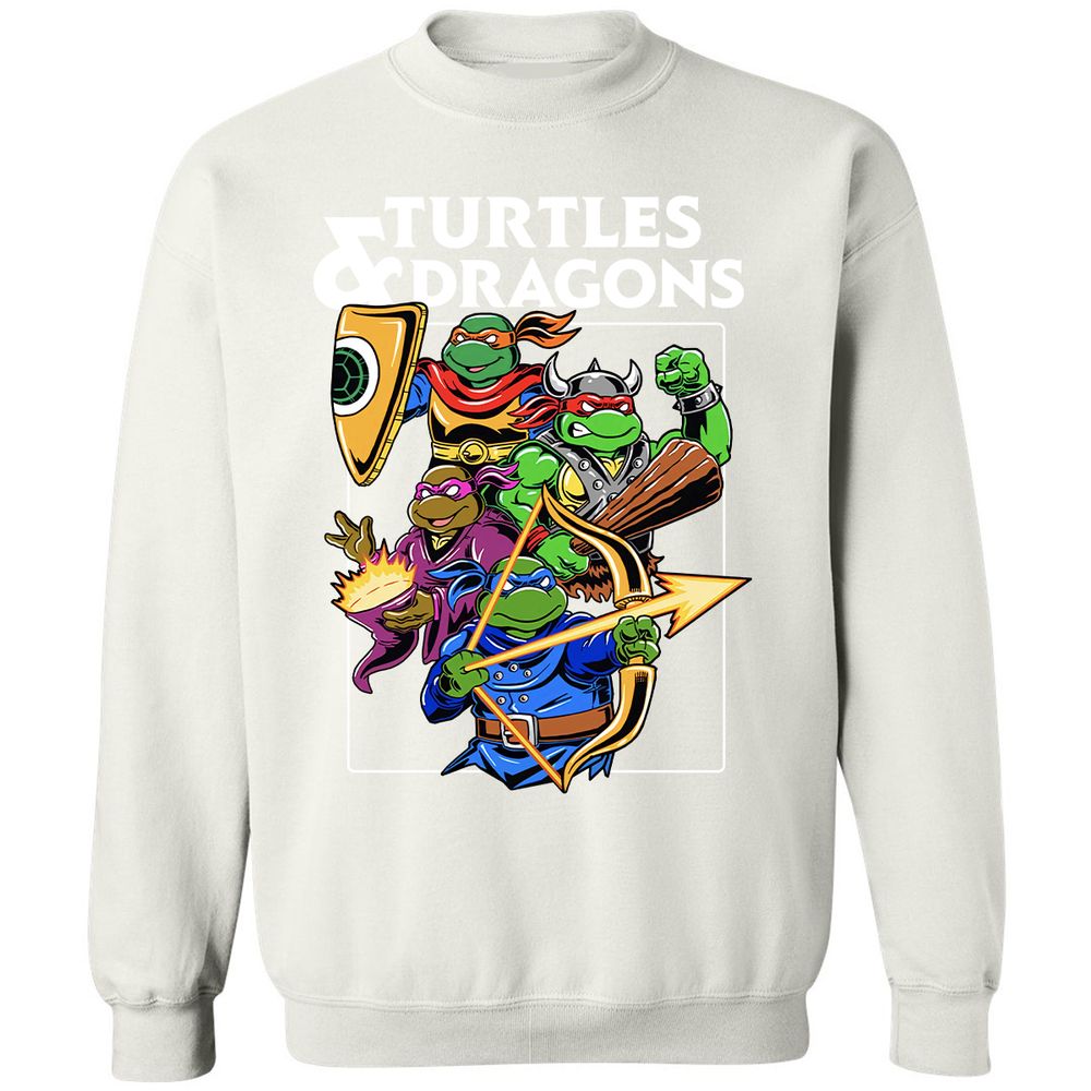Turtles & Dragons Classic Unisex Sweatshirt - White - 12