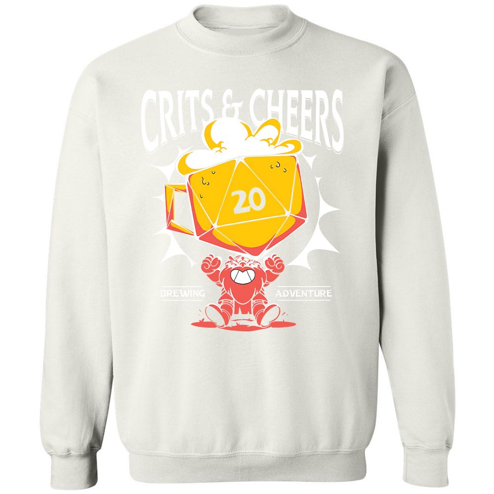 Crits & Cheers Classic Unisex Sweatshirt - White - 12