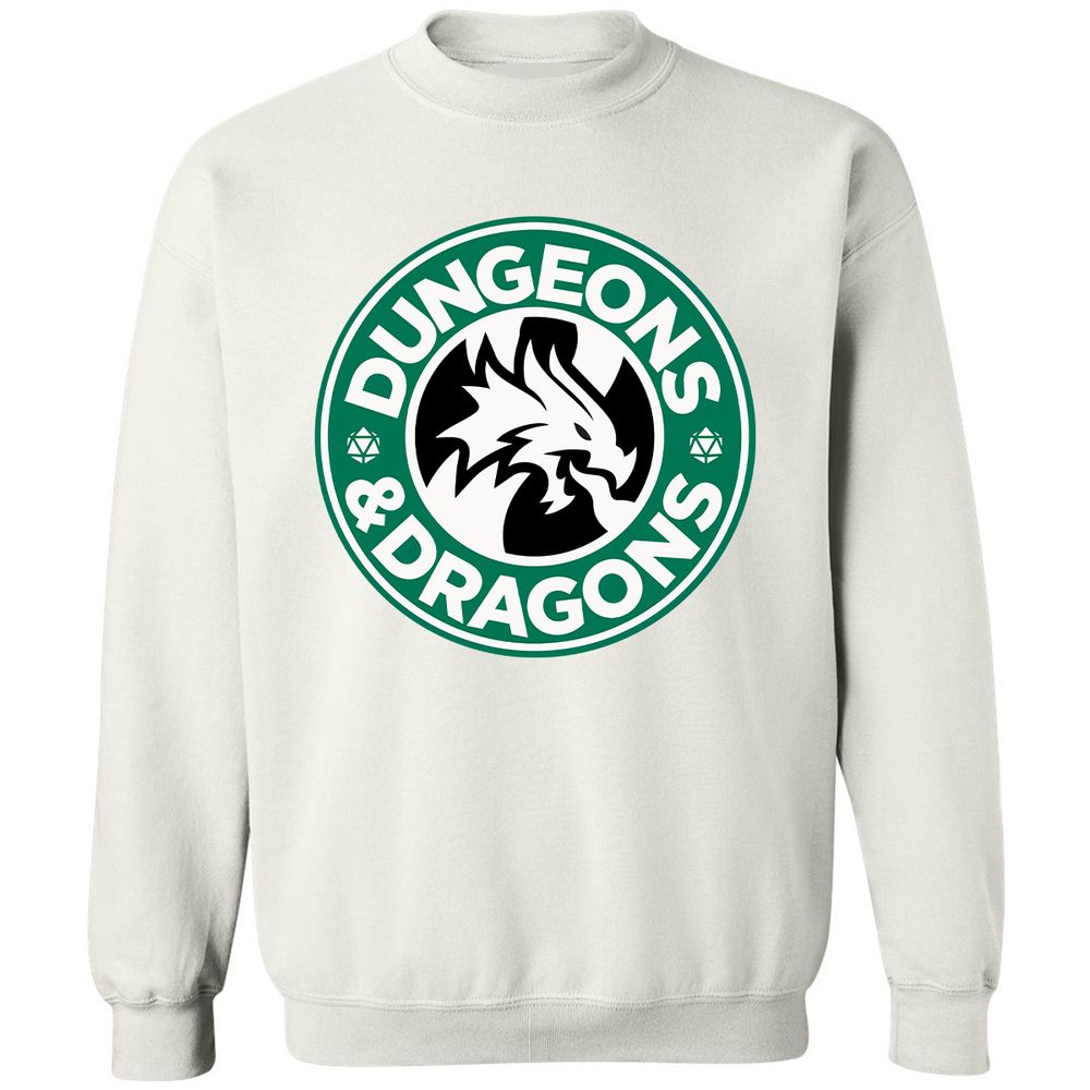 D&D Coffee Classic Unisex Sweatshirt - White - 12