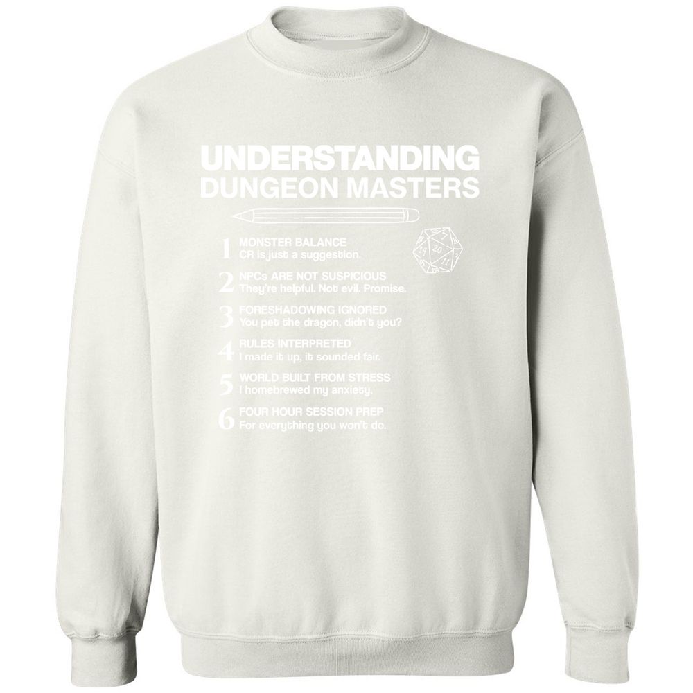 Understanding Dungeon Masters Classic Unisex Sweatshirt - White - 12