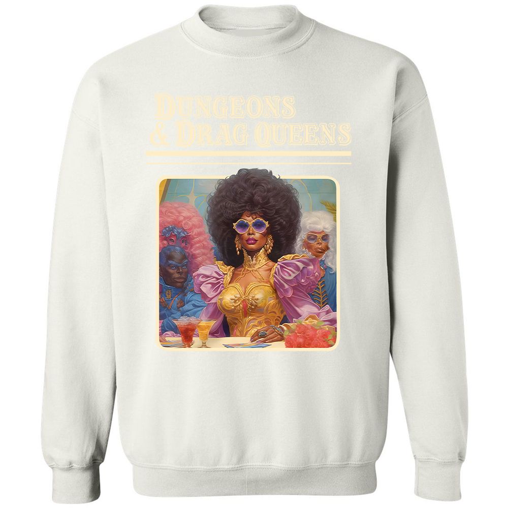 Dungeons & Drag Queens Classic Unisex Sweatshirt - White - 12