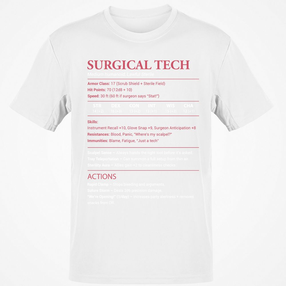 Surgical Tech Classic Unisex T-Shirt - White - 12