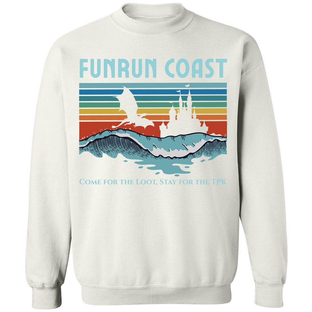 FUNRUN COAST Classic Unisex Sweatshirt - White - 12